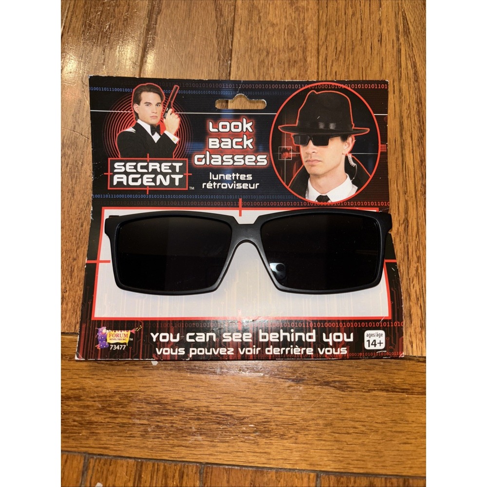 NEW Forum Novelties Secret Agent Look Back Glasses You Can See Behind You Spy